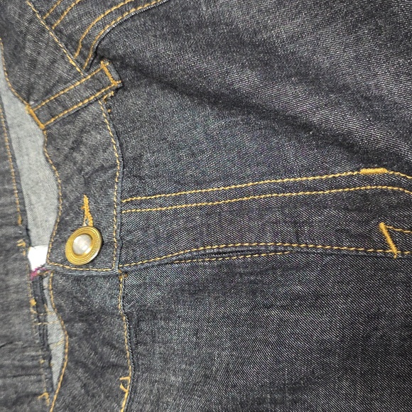 Baby Phat Dark Wash Denim Cargo Capris 44"×20" Been Altered Tagged As 24 - Picture 4 of 8